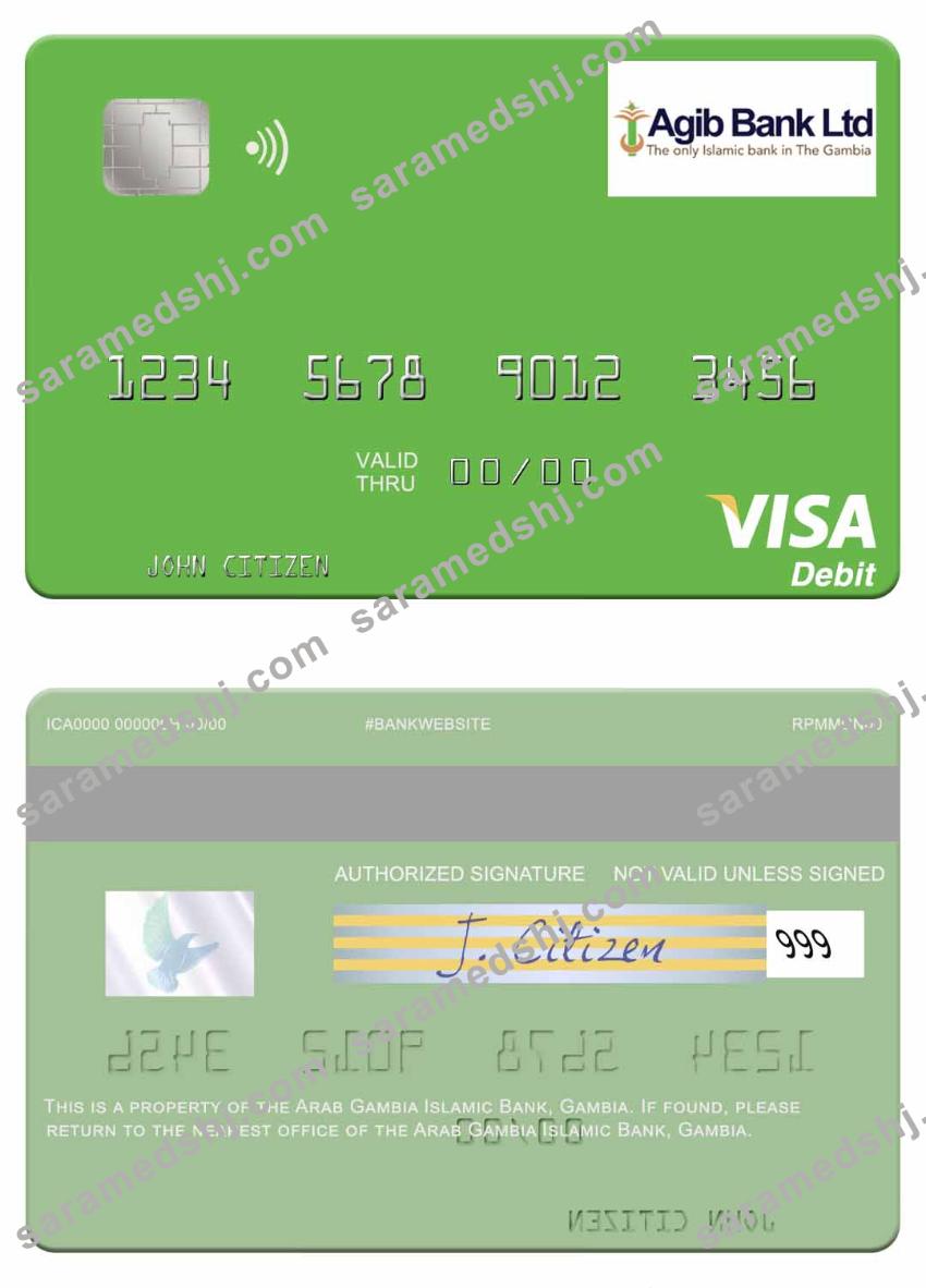 Gambia Arab Gambia Islamic Bank visa debit card